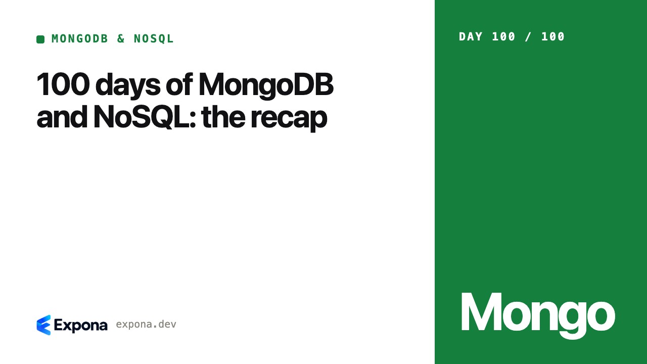 100 days of MongoDB and NoSQL: the recap for production