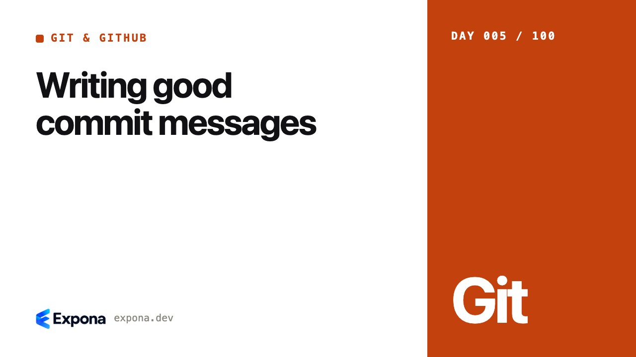 Writing good commit messages for Git & GitHub developers