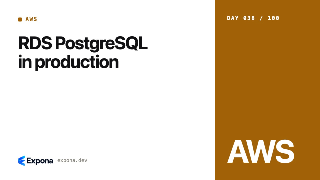 RDS PostgreSQL in production: a AWS guide for developers