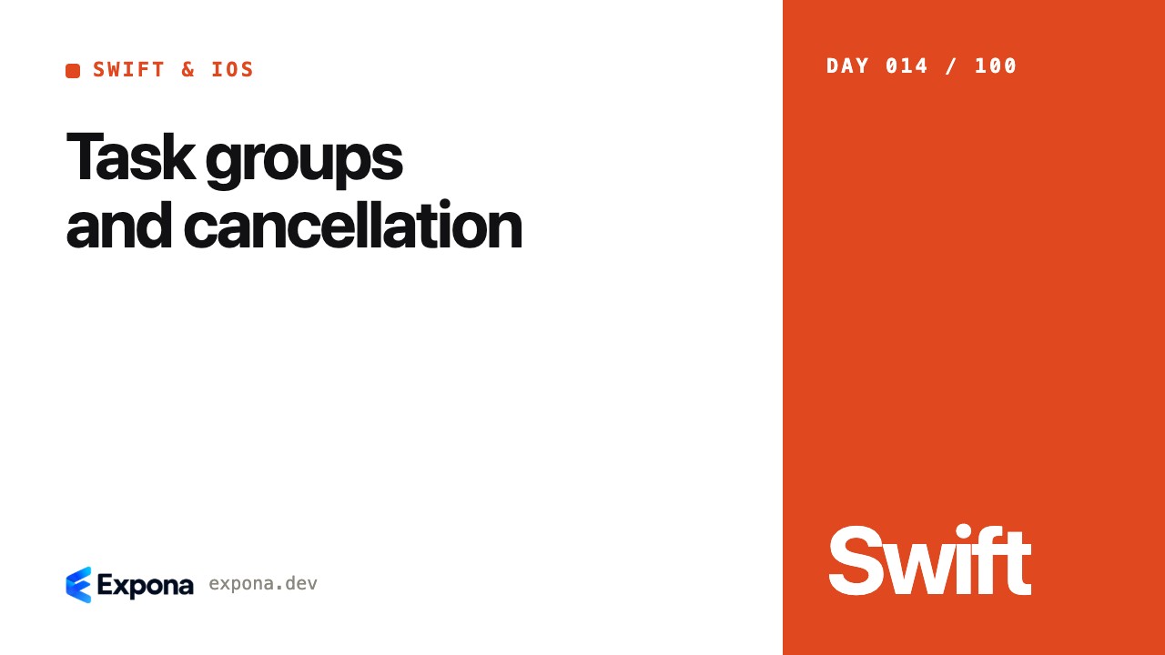 Task groups and cancellation in Swift, SwiftUI & iOS Apps