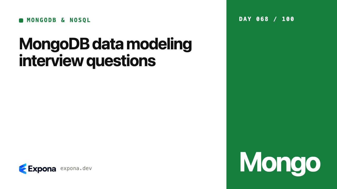 MongoDB data modeling interview questions for production