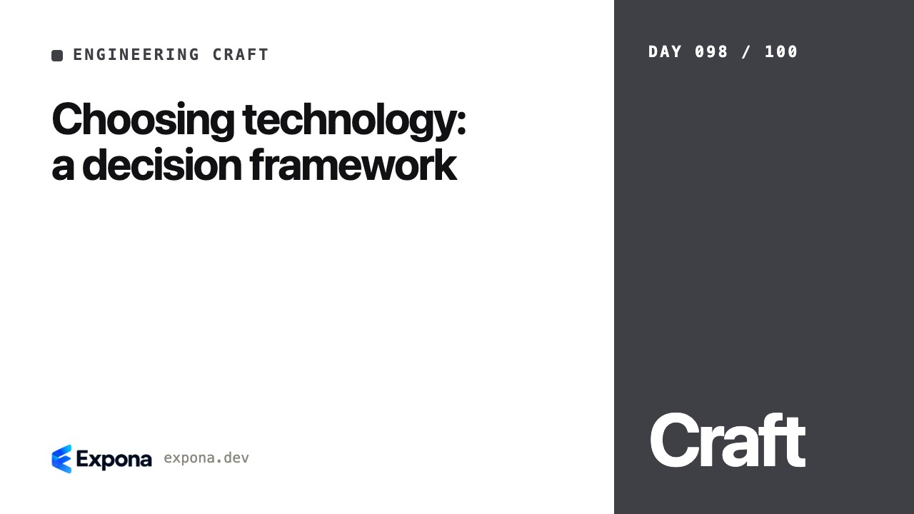 Choosing technology: a decision framework for production