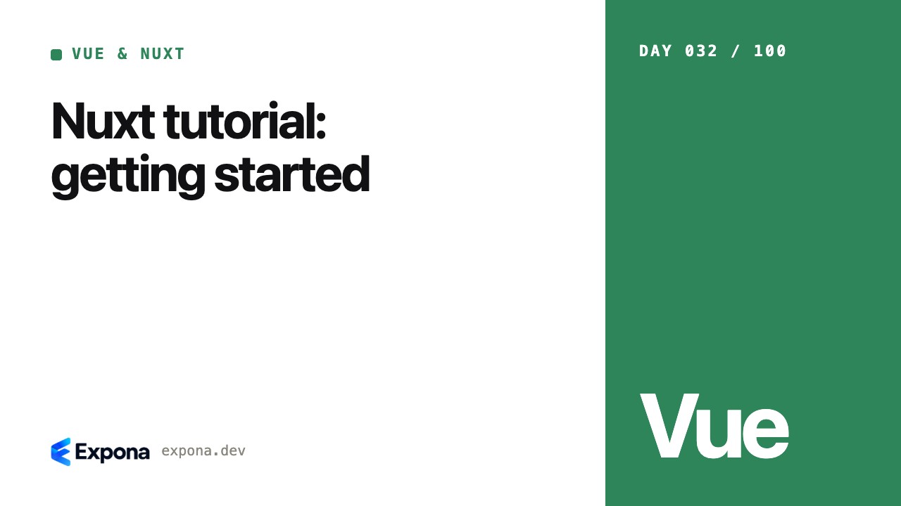Nuxt tutorial: getting started for Vue & Nuxt developers