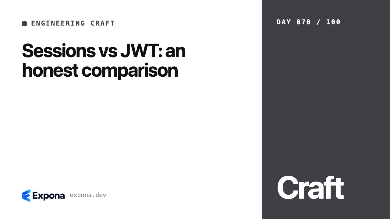 Sessions vs JWT: an honest comparison, explained simply