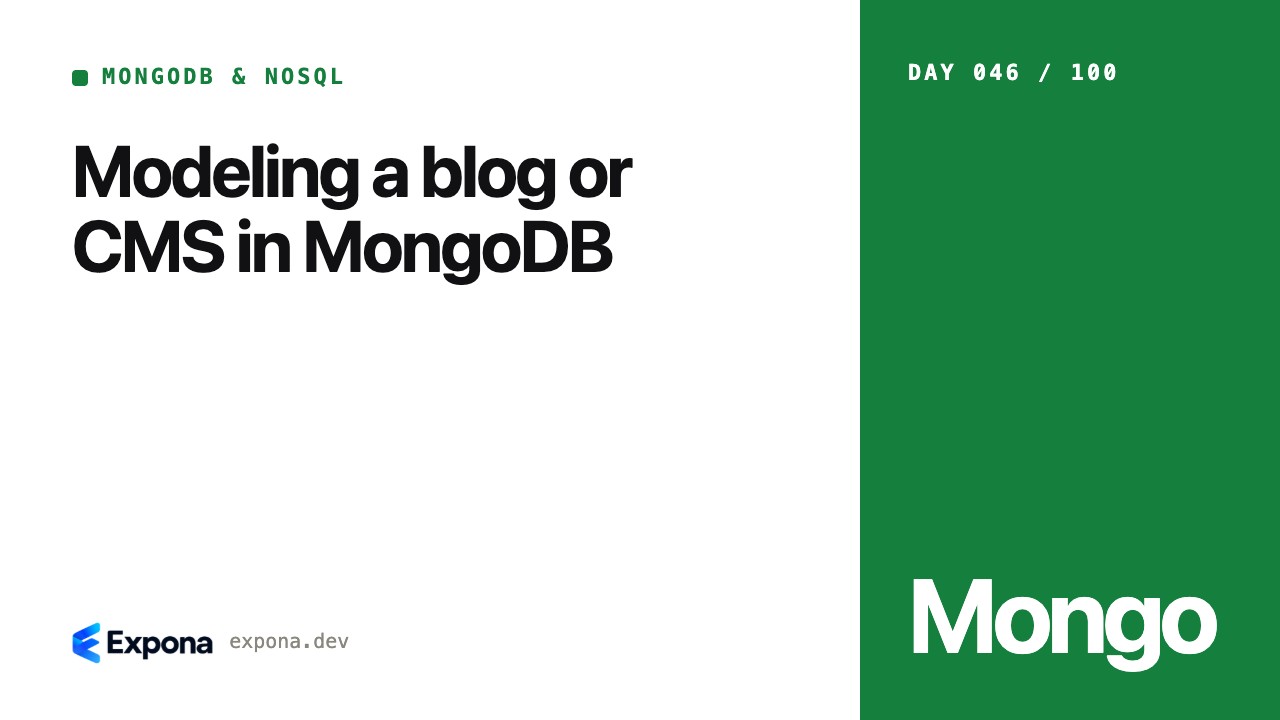 Modeling a blog or CMS in MongoDB: a step-by-step guide