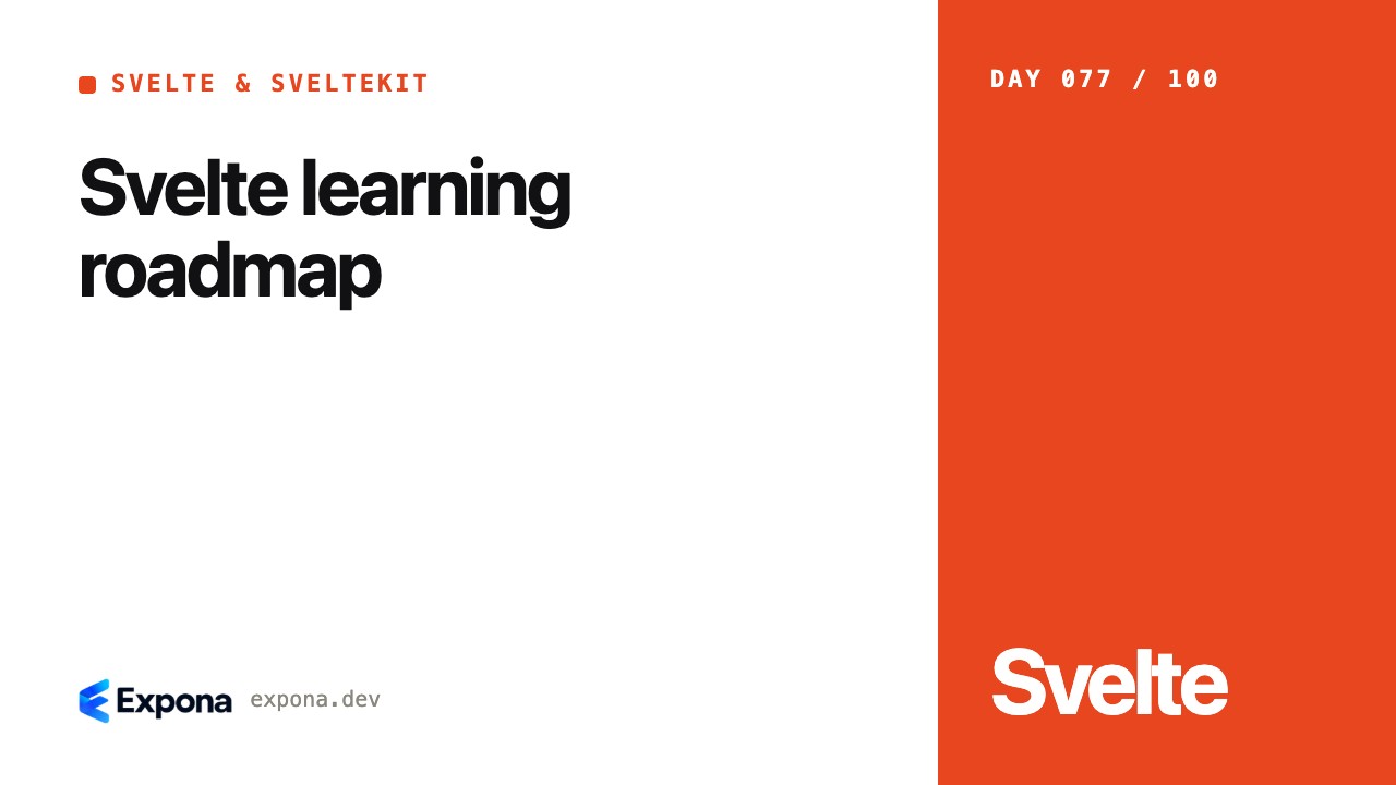 Svelte learning roadmap: real-world lessons and examples
