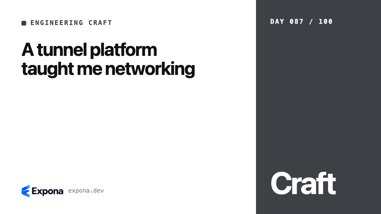 A tunnel platform taught me networking, explained simply