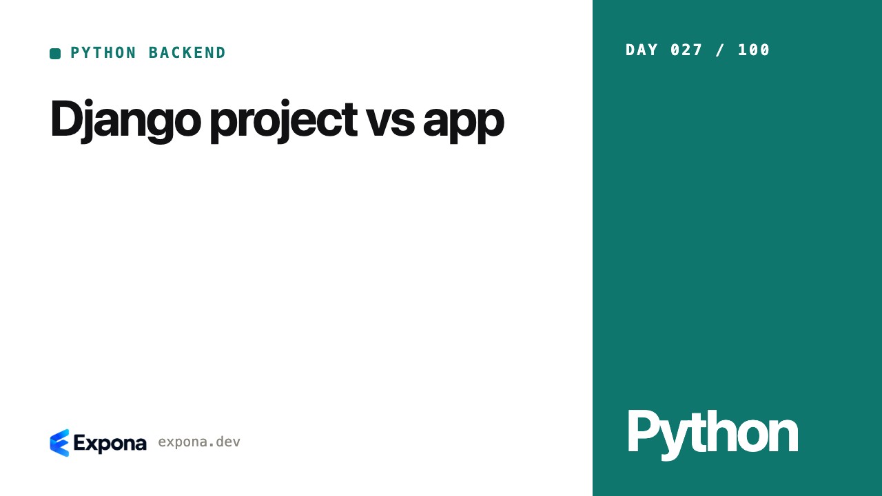 Django project vs app: a practical Python Backend guide