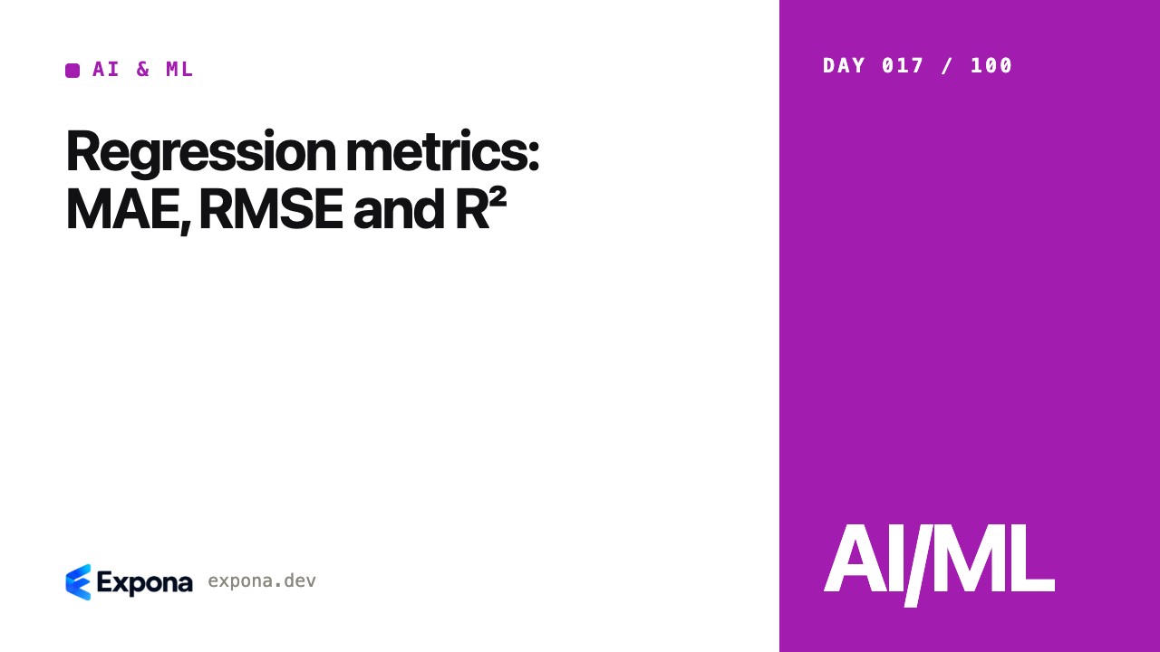 Regression metrics: MAE, RMSE and R² — a practical guide