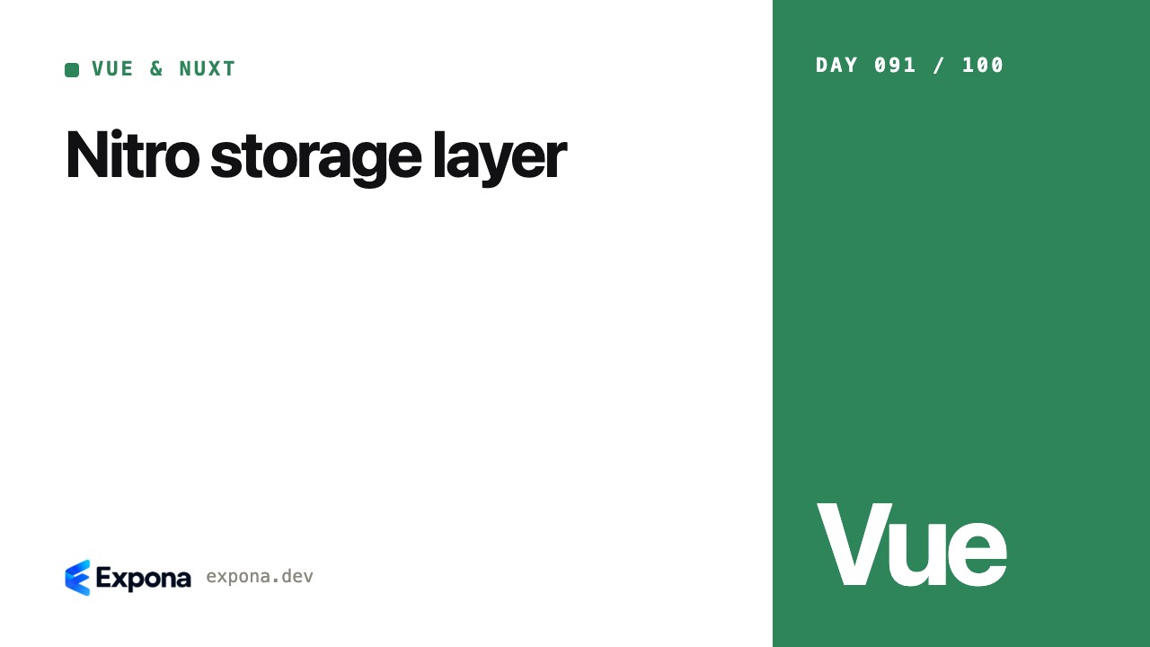Nitro storage layer: Vue & Nuxt best practices explained