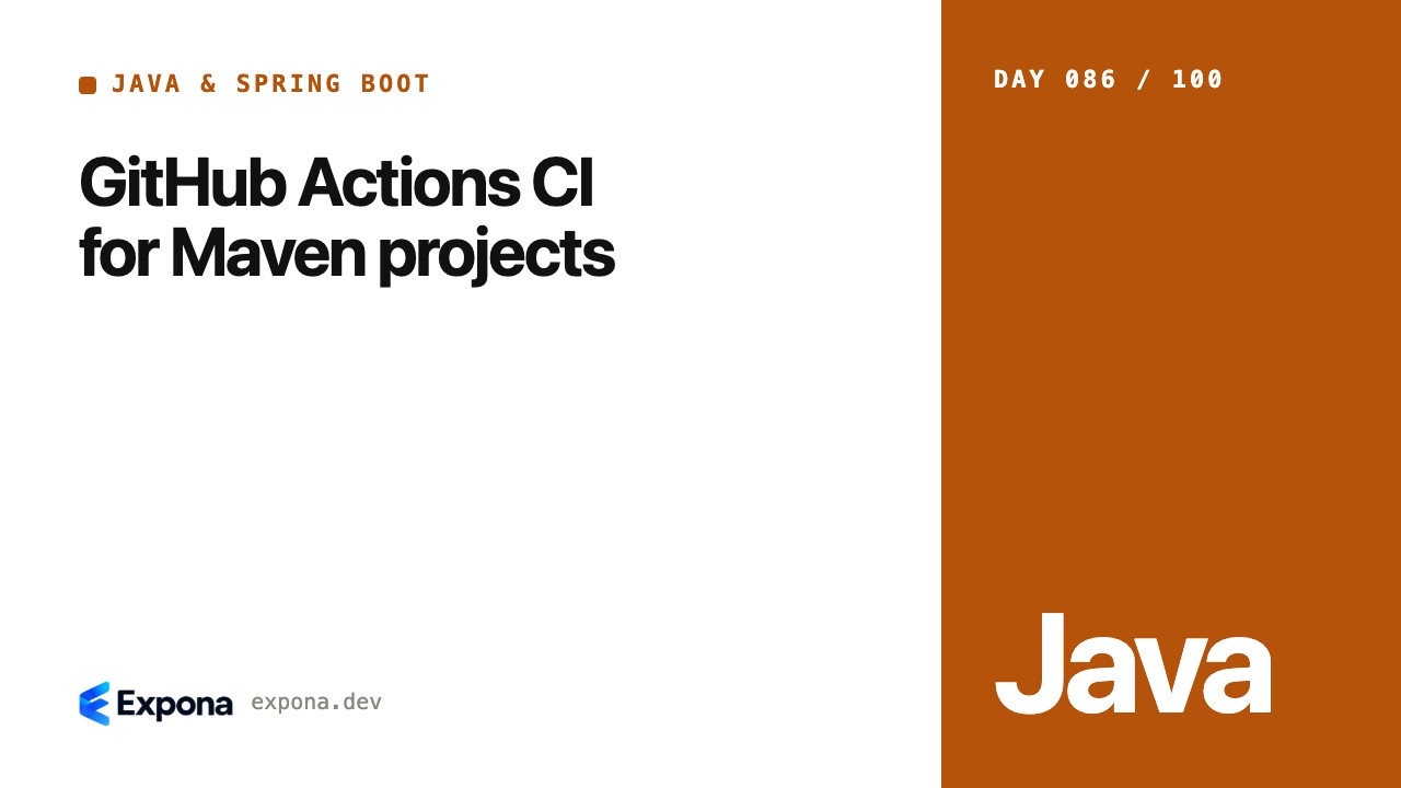 GitHub Actions CI for Maven projects: a practical guide