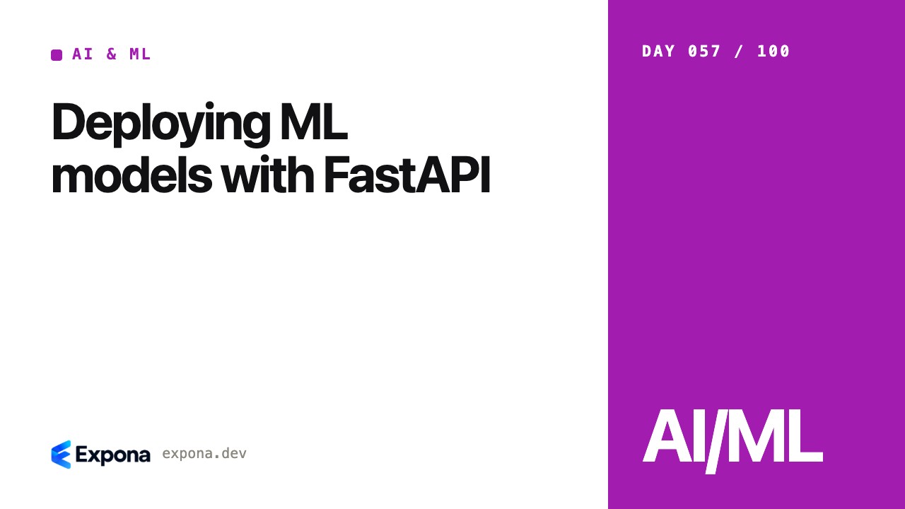 Deploying ML models with FastAPI for AI & ML developers