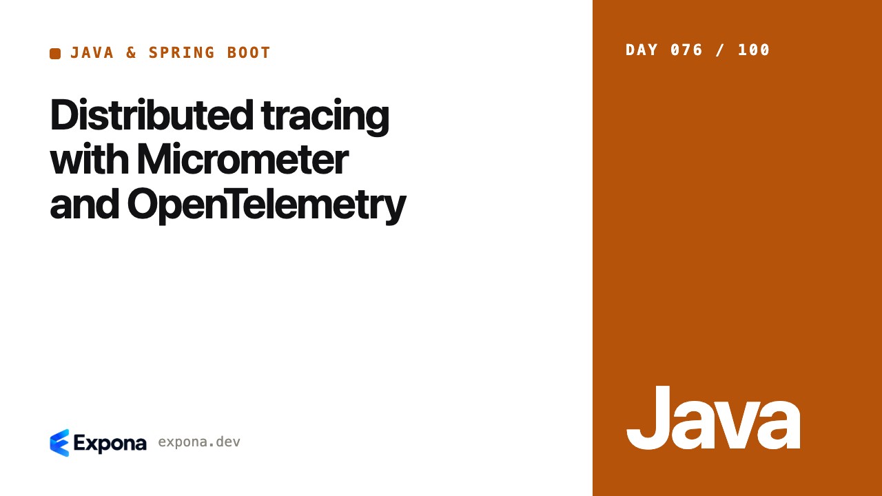 Distributed tracing with Micrometer and OpenTelemetry