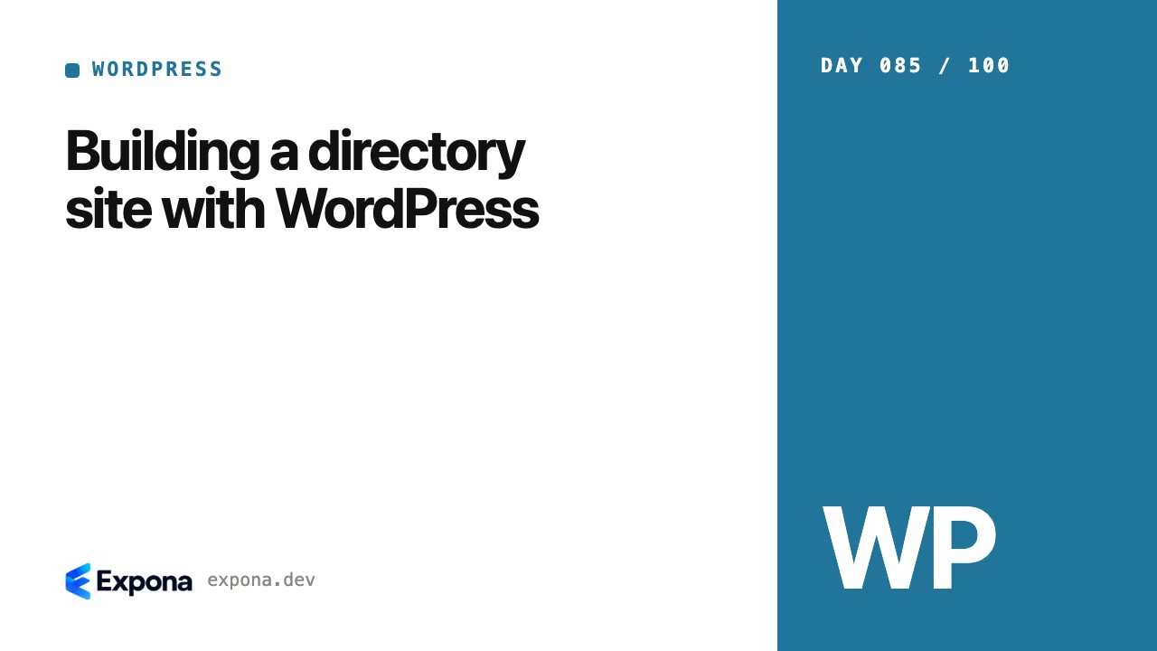 Building a directory site with WordPress for production