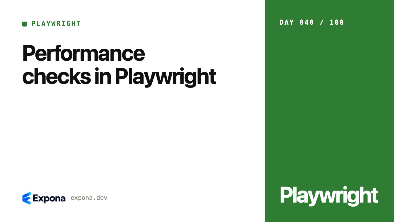 Performance checks in Playwright: lessons from production