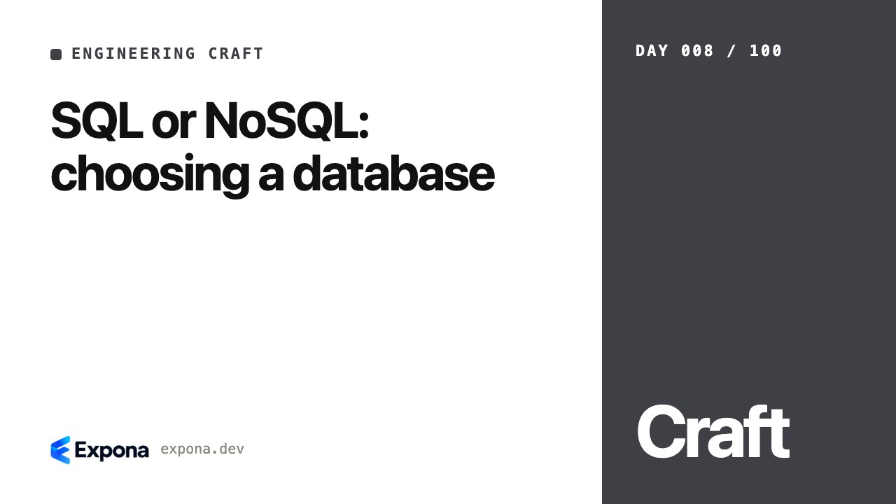 SQL or NoSQL: choosing a database — a step-by-step guide