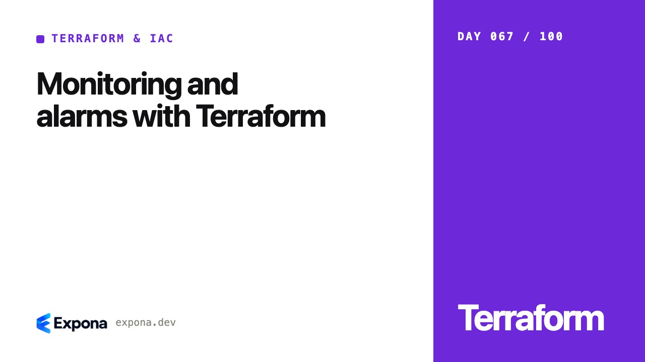 Monitoring and alarms with Terraform in Terraform & IaC