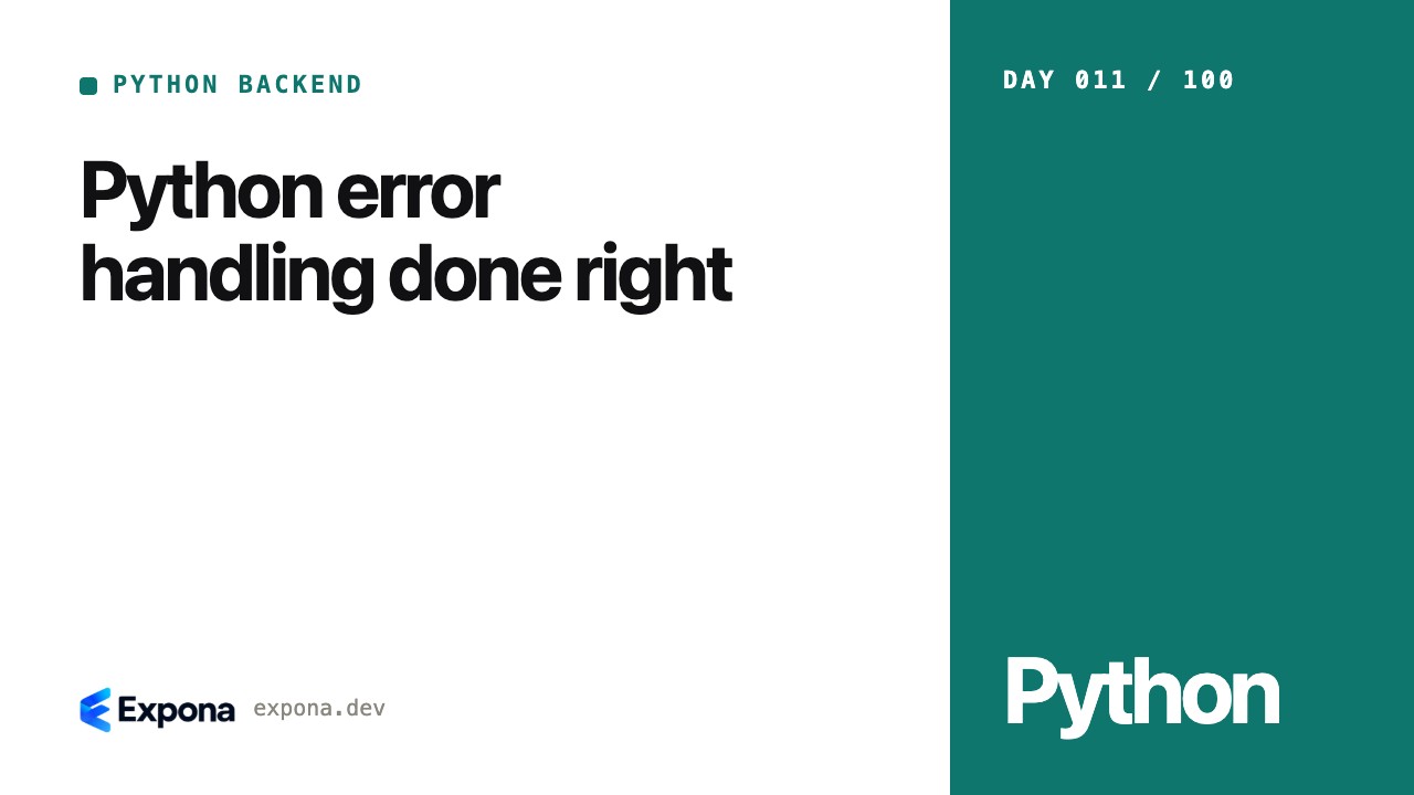 Python error handling done right: lessons from production