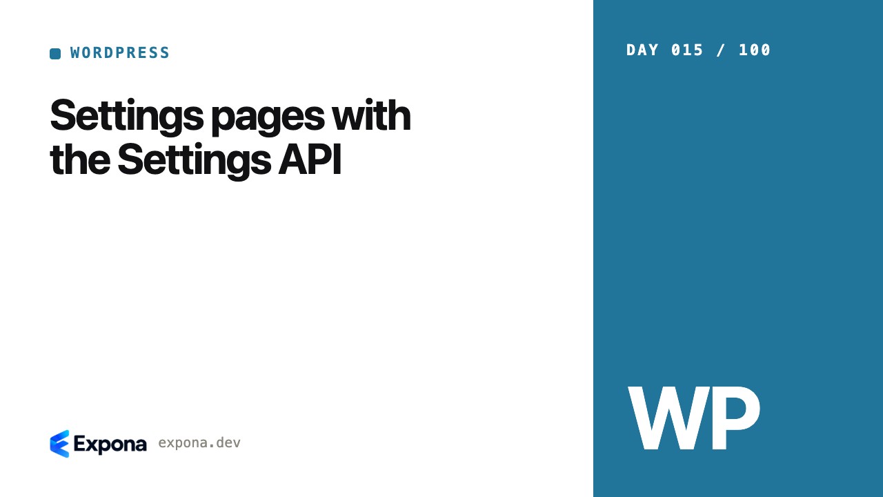 Settings pages with the Settings API: a practical guide