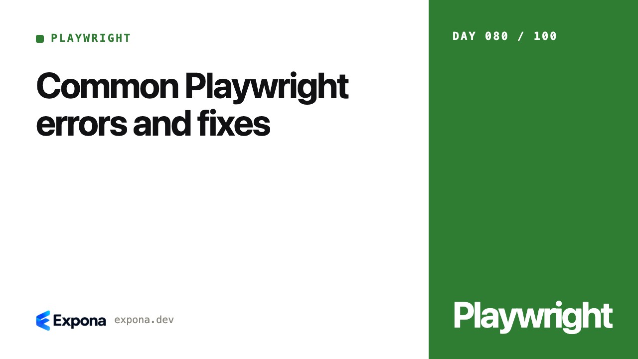 Common Playwright errors and fixes: a step-by-step guide