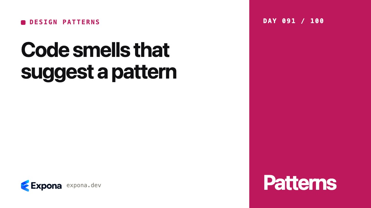 Code smells that suggest a pattern: a step-by-step guide