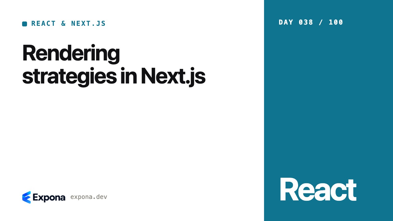 Rendering strategies in Next.js: lessons from production