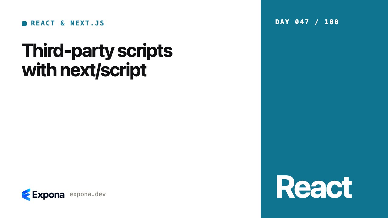 Third-party scripts with next/script in React & Next.js