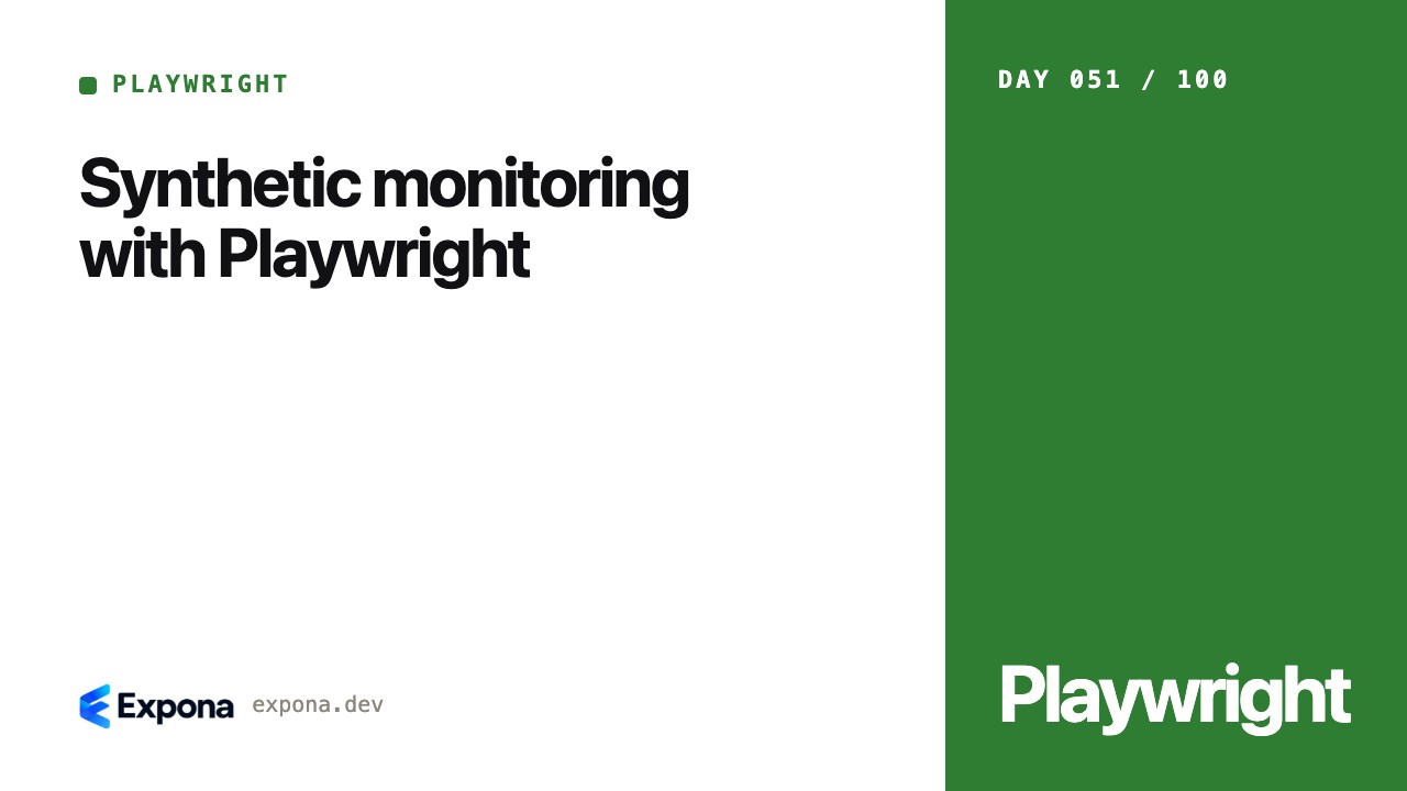Synthetic monitoring with Playwright: a practical guide