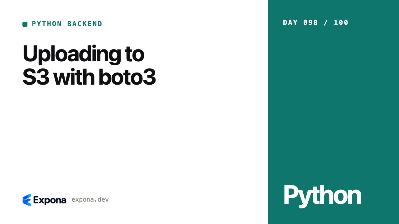 Uploading to S3 with boto3 in Python Backend Development