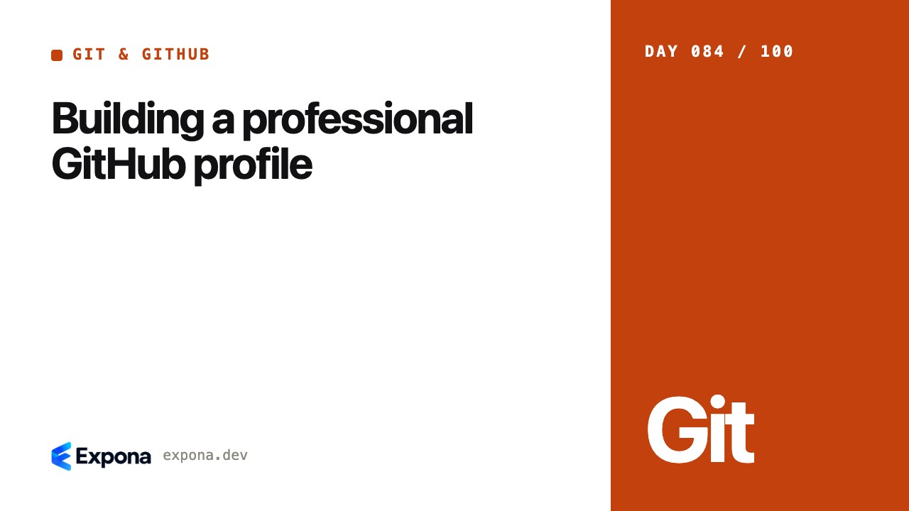 Building a professional GitHub profile, explained simply