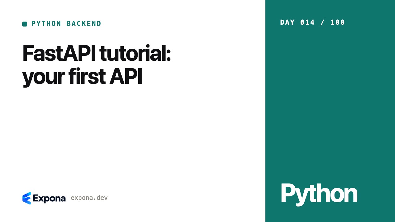 FastAPI tutorial: your first API — a step-by-step guide