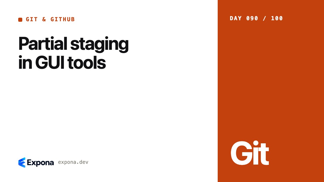 Partial staging in GUI tools for Git & GitHub developers