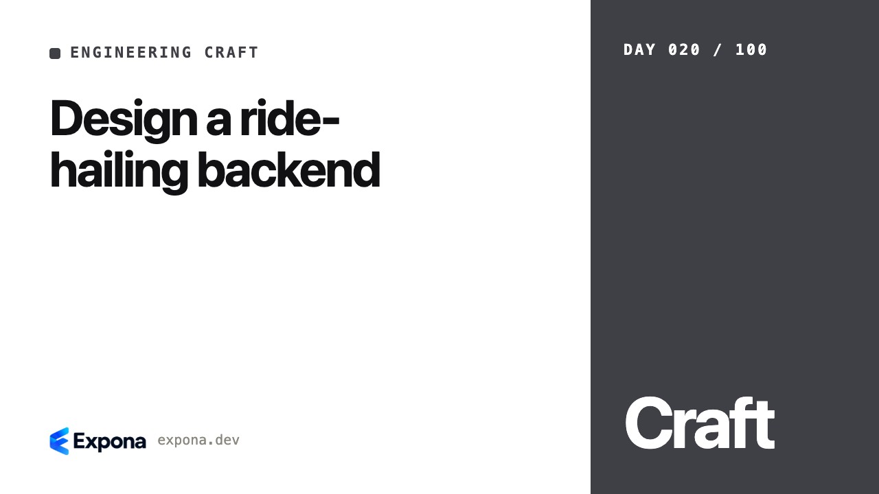 Design a ride-hailing backend: best practices explained