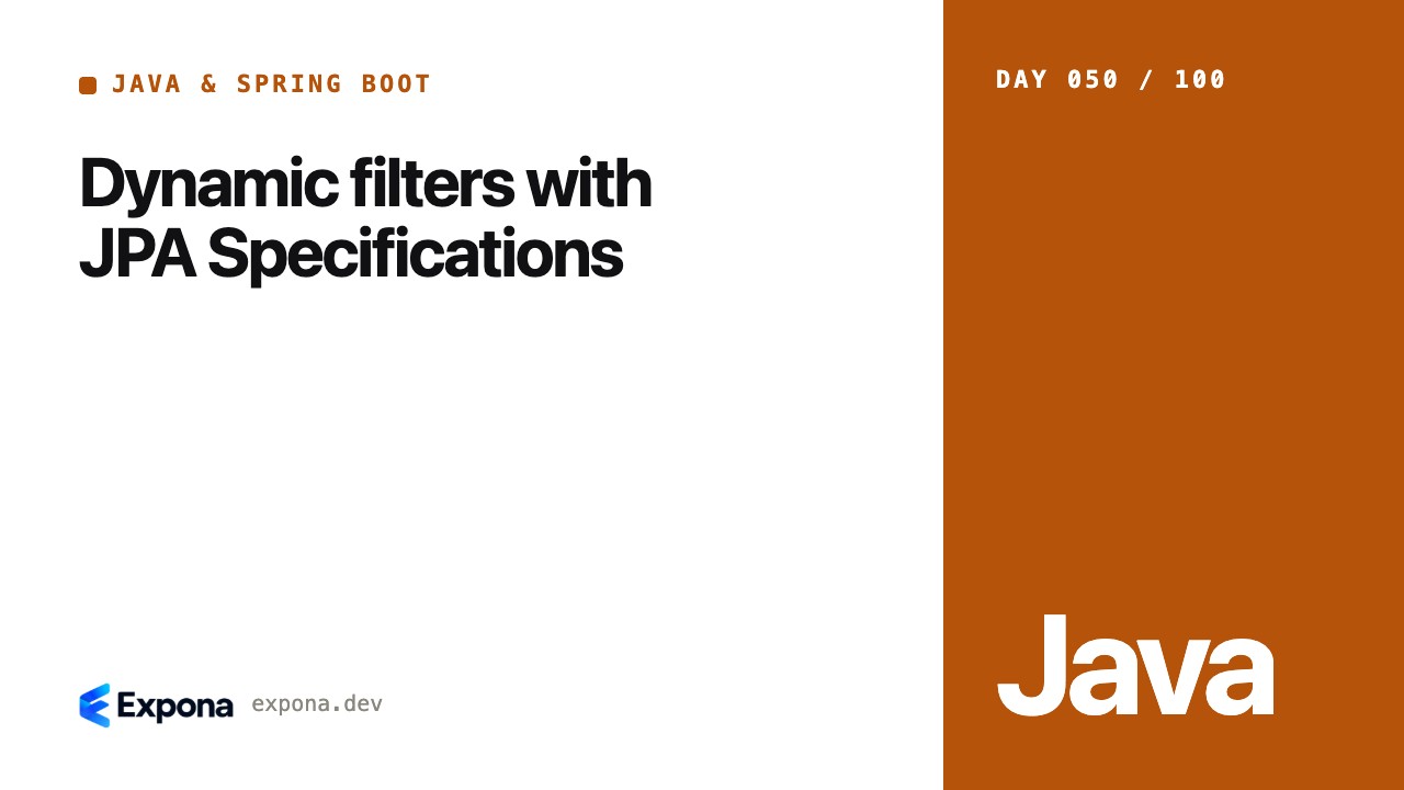 Dynamic filters with JPA Specifications, explained simply