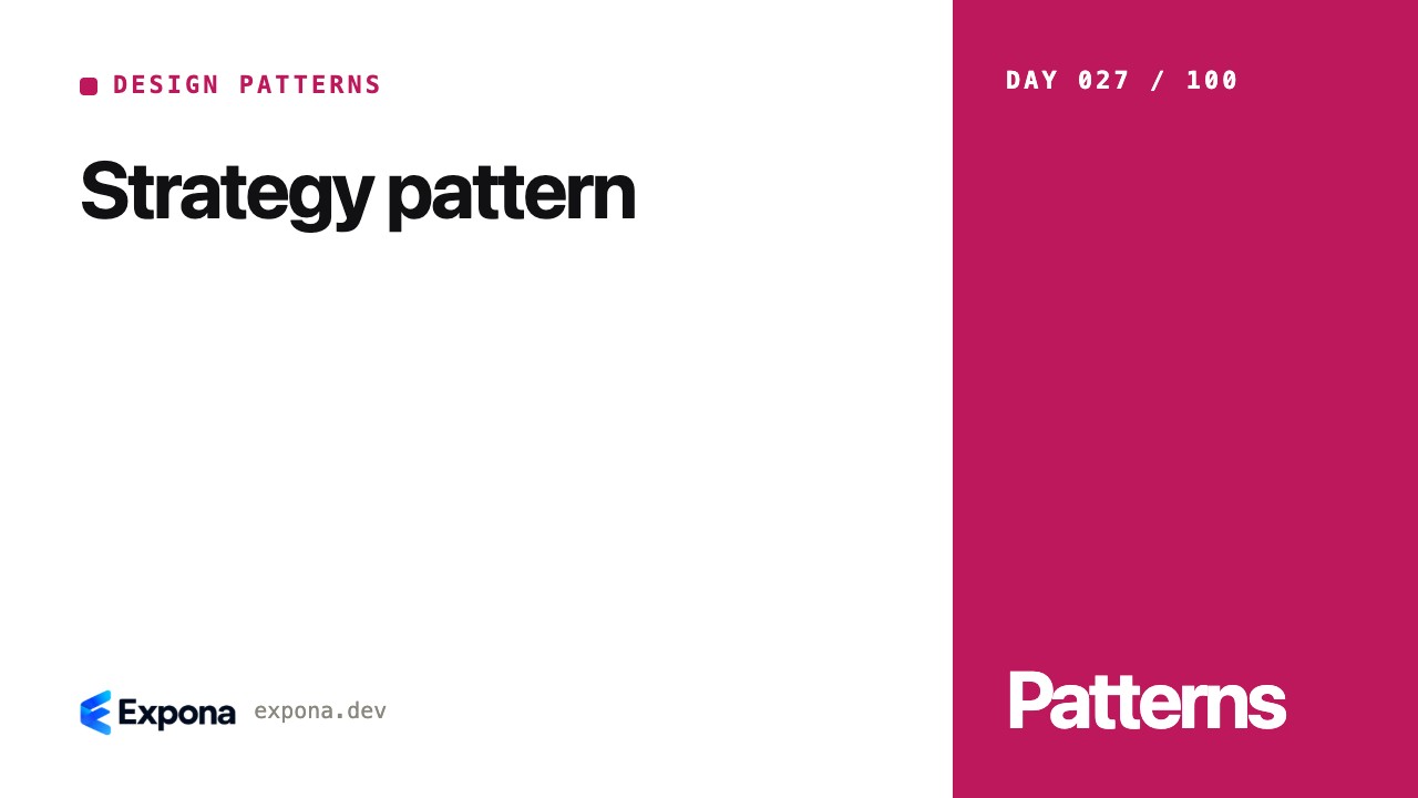 Strategy pattern: a Design Patterns guide for developers