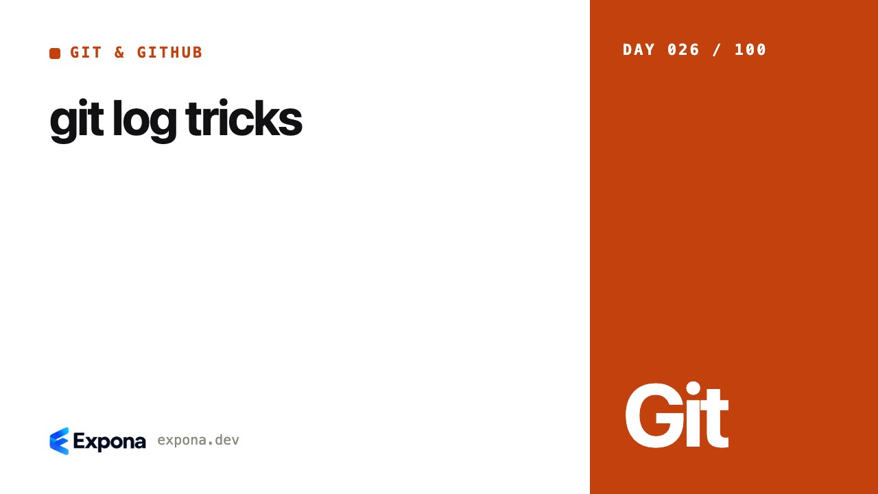git log tricks in Git & GitHub for Professional Developers
