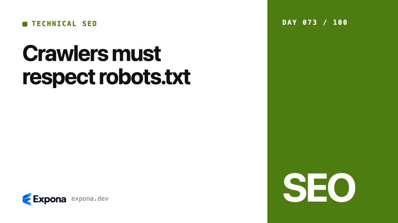 Crawlers must respect robots.txt: lessons from production