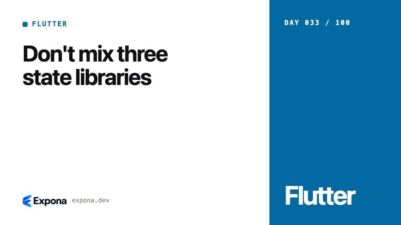 Don't mix three state libraries: lessons from production