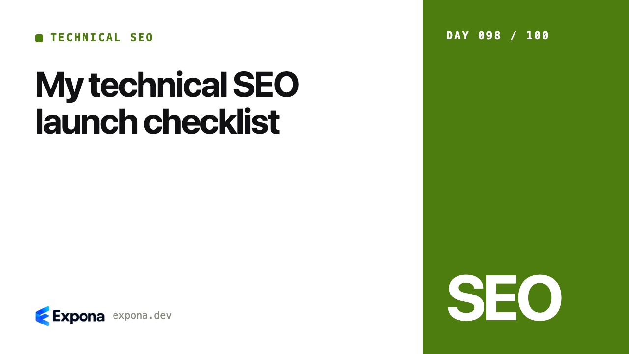 My technical SEO launch checklist: a step-by-step guide