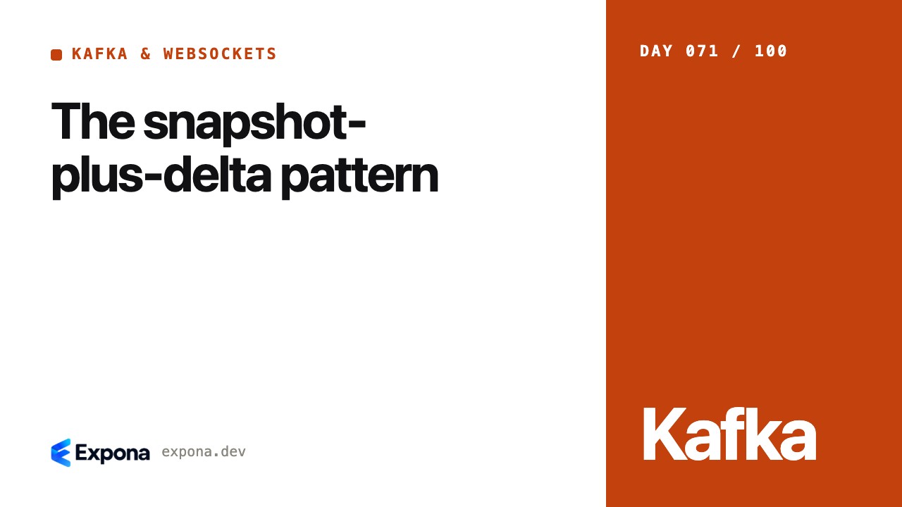 The snapshot-plus-delta pattern: lessons from production