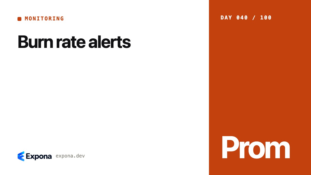 Burn rate alerts: Monitoring best practices explained