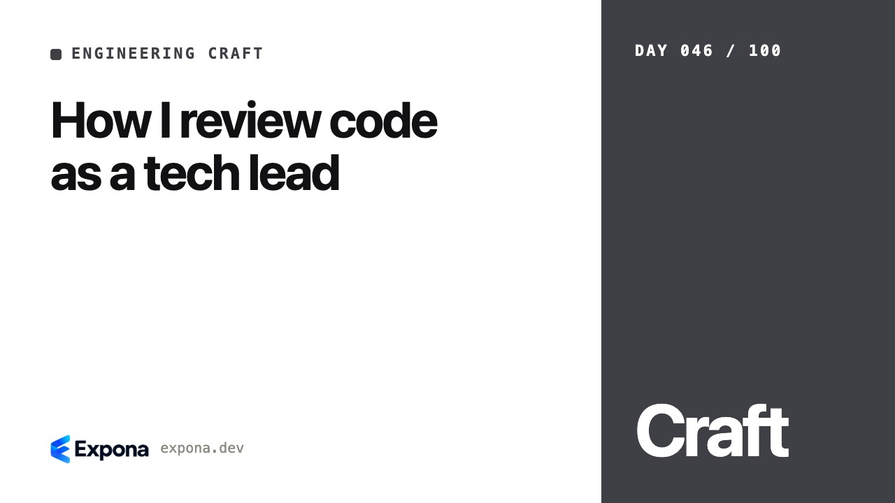 How I review code as a tech lead: lessons from production