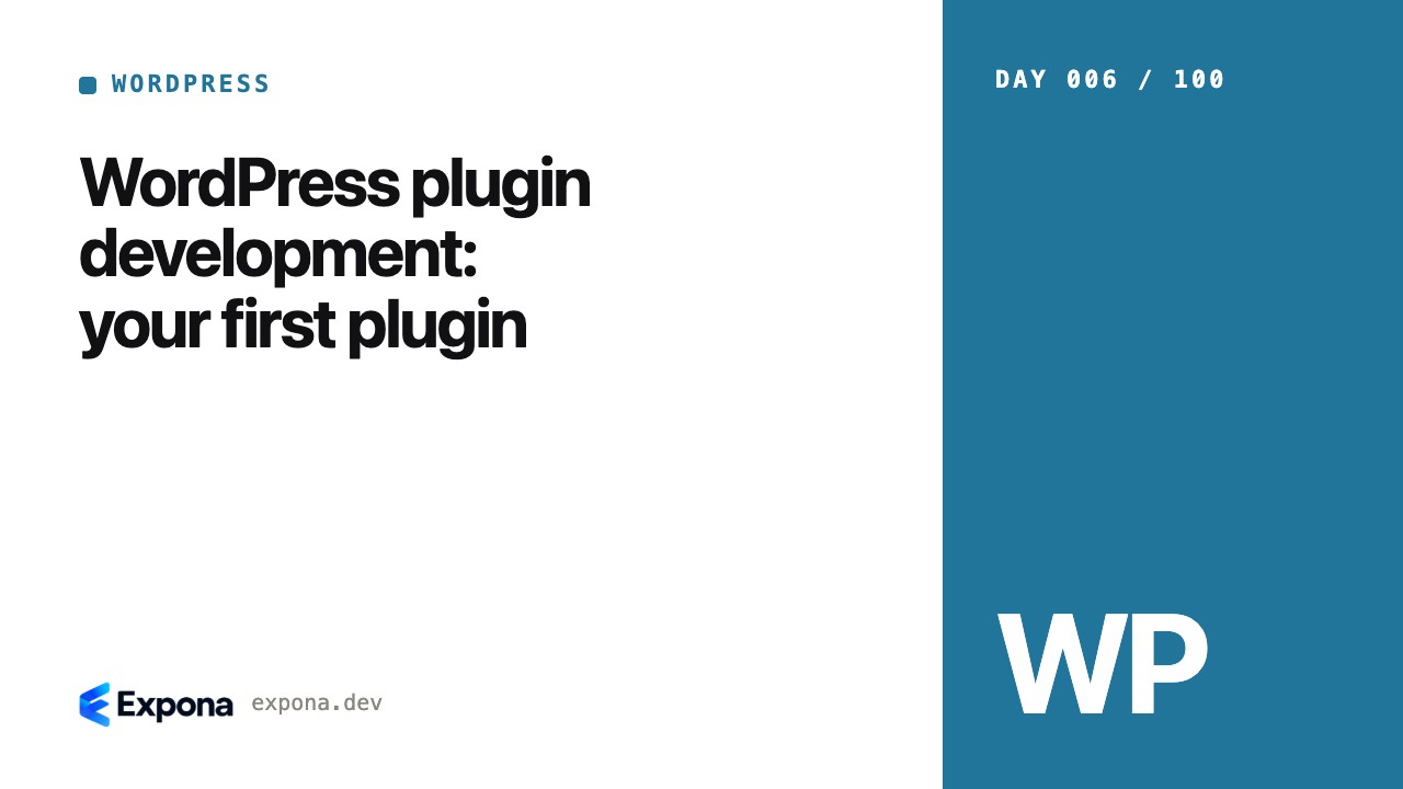 WordPress plugin development: your first plugin explained