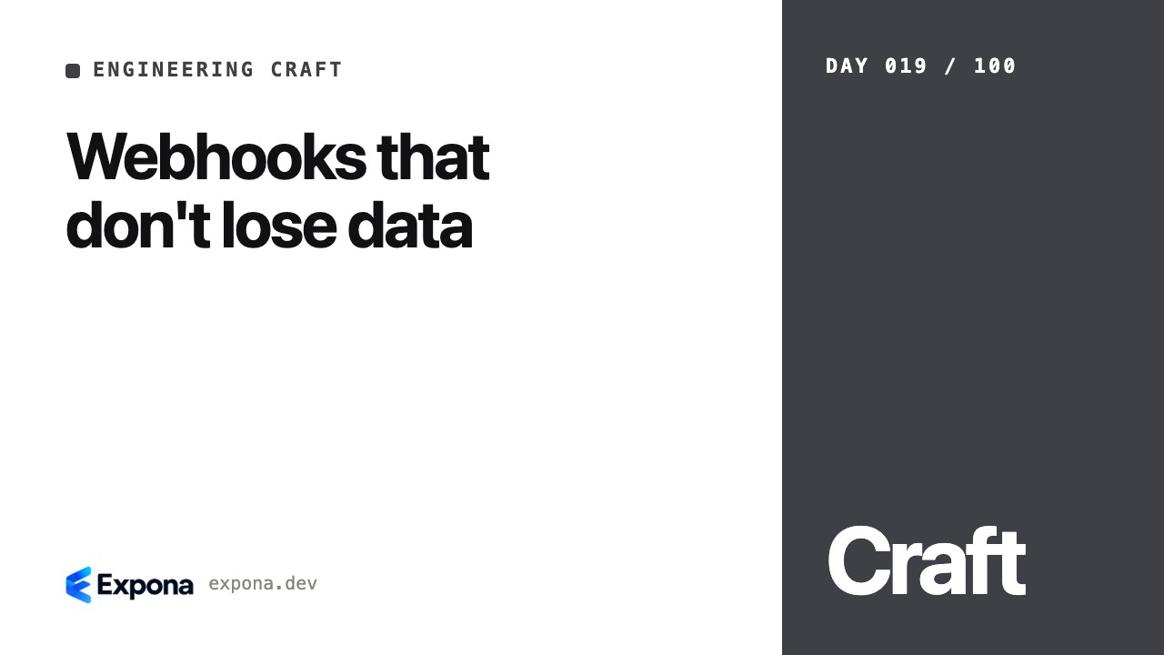 Webhooks that don't lose data: best practices explained