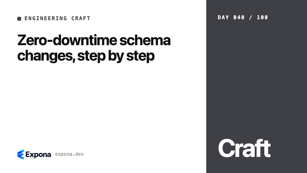 Zero-downtime schema changes, step by step: a deep dive