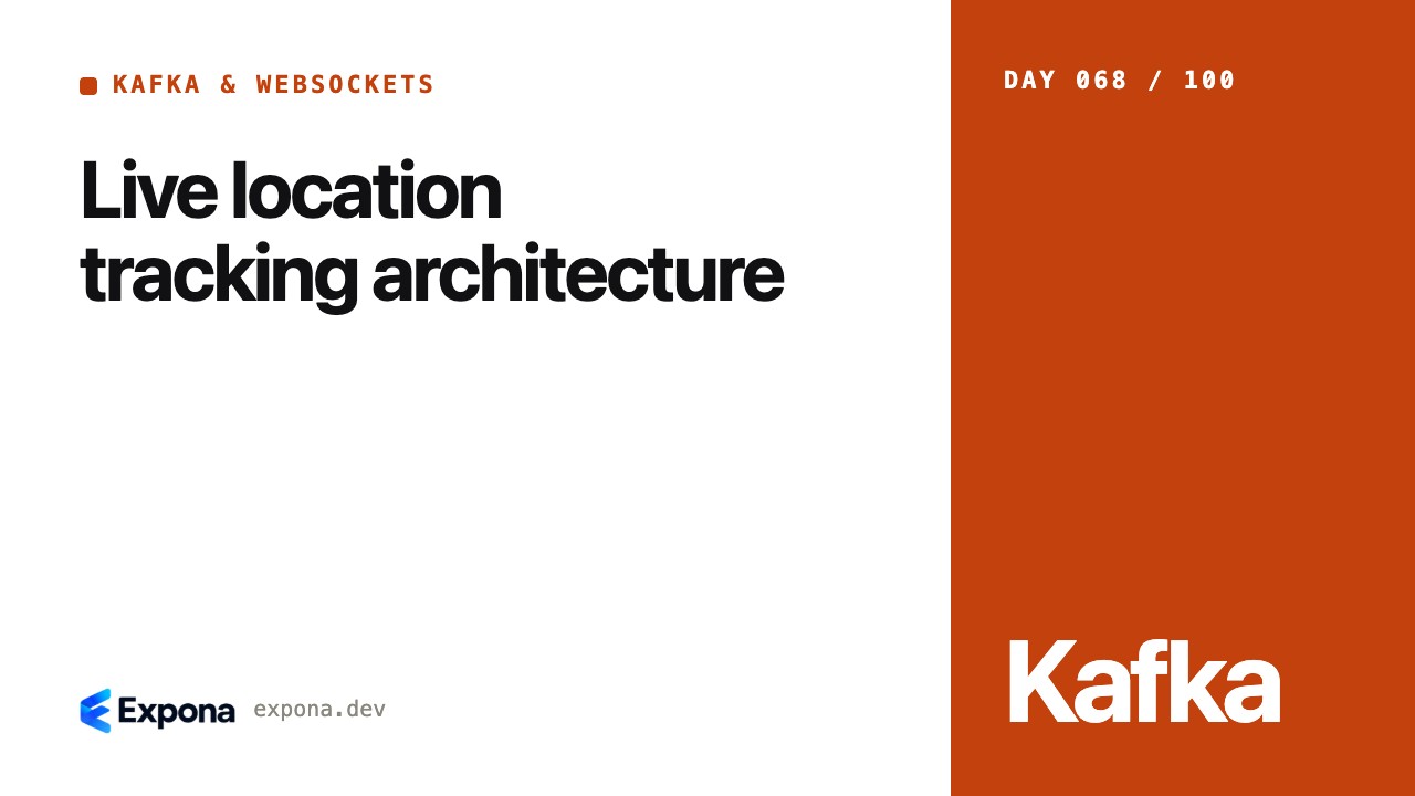 Live location tracking architecture in Kafka & WebSockets