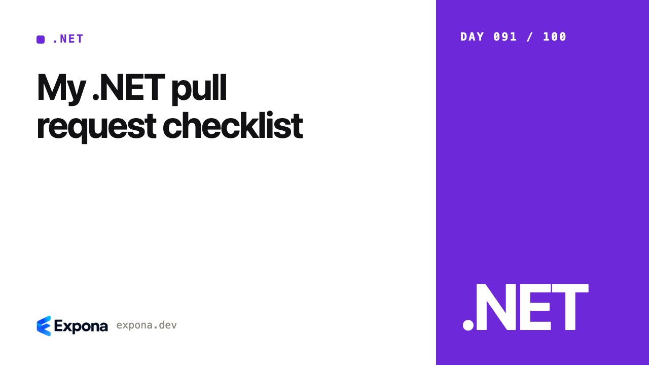 My .NET pull request checklist: best practices explained