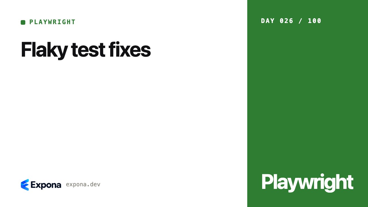Flaky test fixes: Playwright best practices explained
