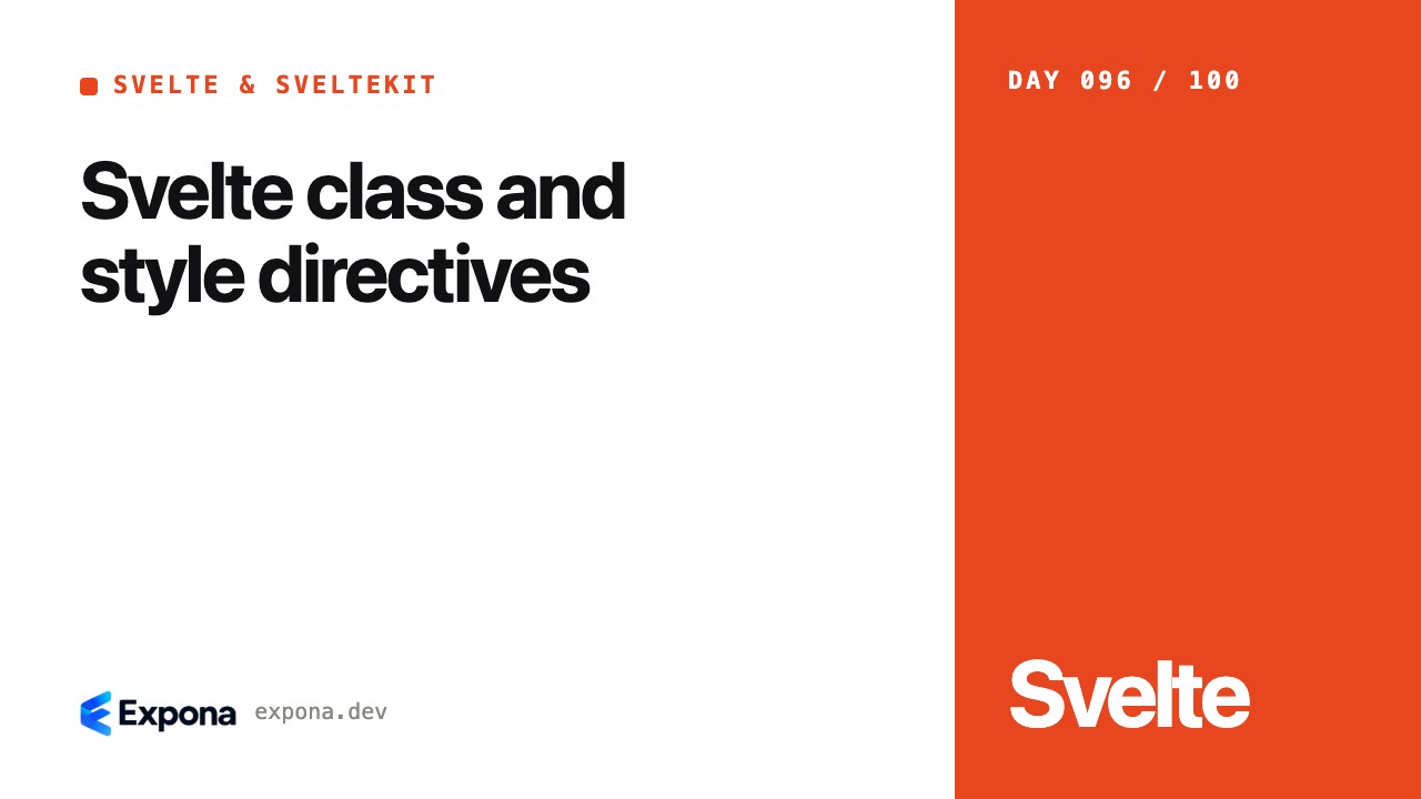 Svelte class and style directives in Svelte & SvelteKit
