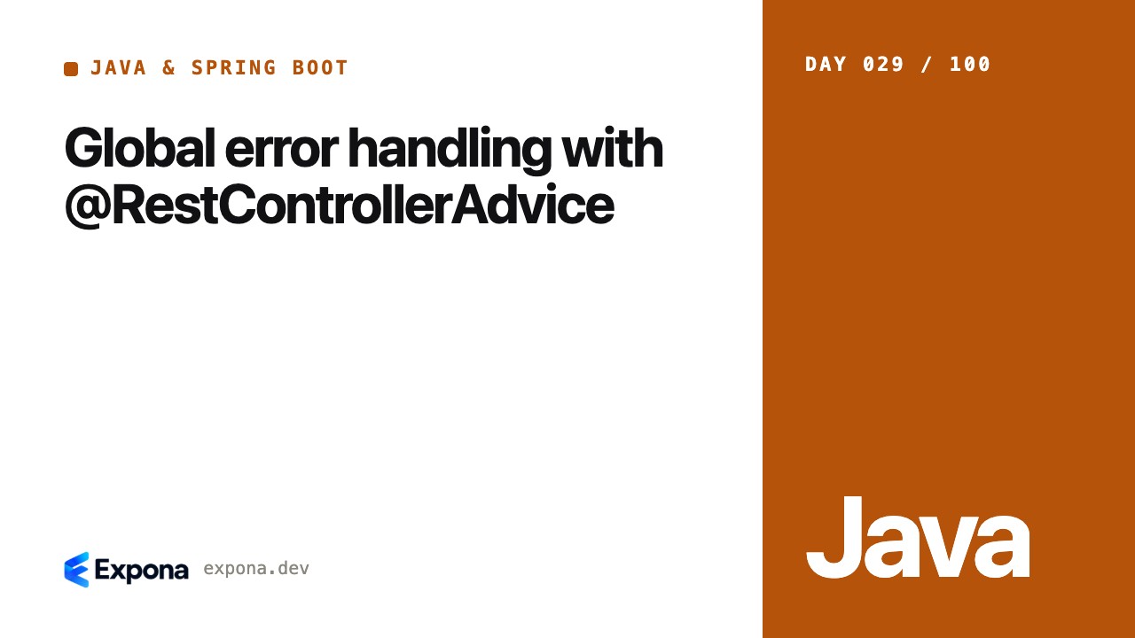 Global error handling with @RestControllerAdvice explained